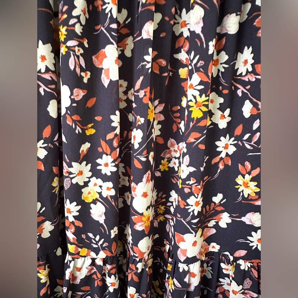 Ann Taylor Floral Smocked Maxi Dress - Night Sky (EUC, Size 2) - Picture 6 of 7